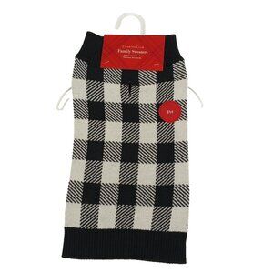 NWT CHARTER CLUB Christmas Holiday Sweater Size MEDIUM Check Cotton